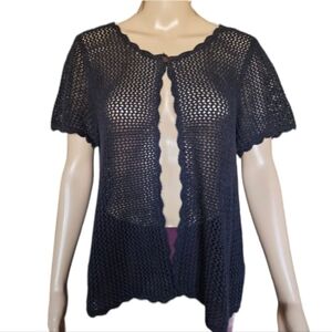 Sag Harbor Vintage Crochet  Overlay Top